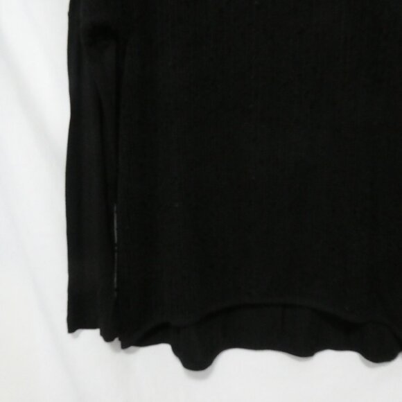 ADDITION ELLE | 2X | Black Long Sleeve Knit Front Shirt W/ Sequins | Solid Back - Picture 6 of 13